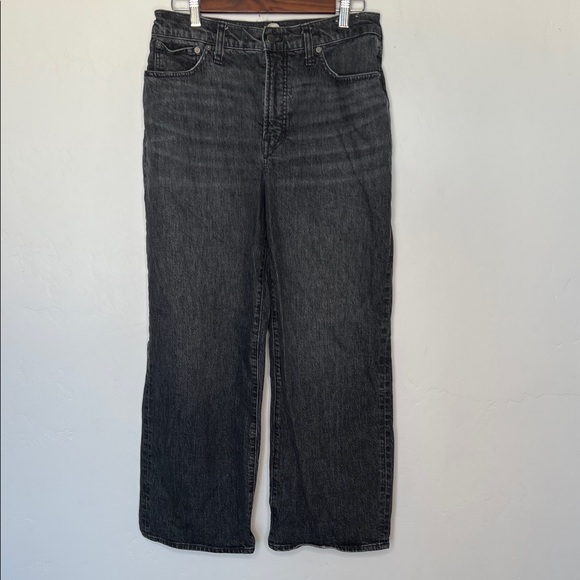 Madewell Perfect Vintage Wide-Leg Crop Jean Black Robles Wash Size 29 - Picture 3 of 8